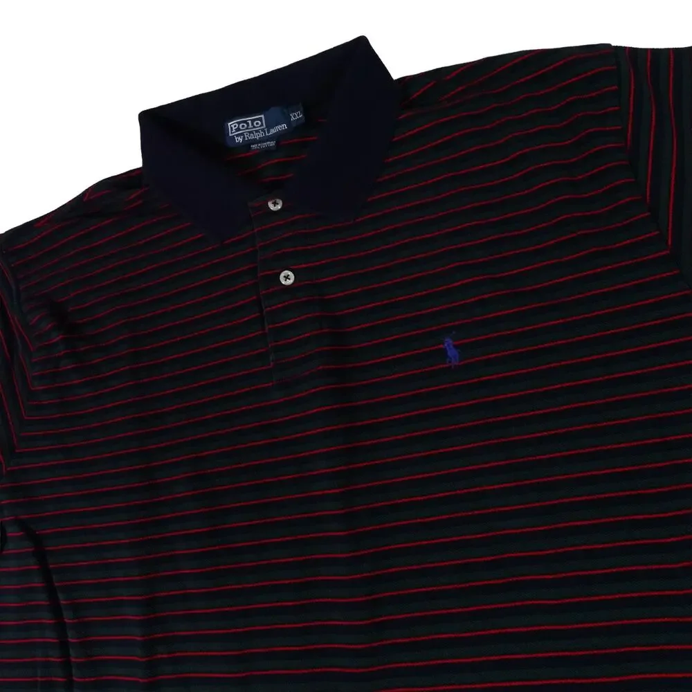 Ralph Lauren Vintage Y2K Striped Streetwear Polo Shirt Men's XXL
